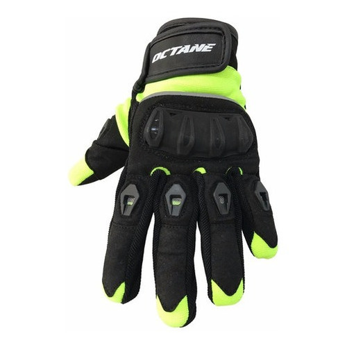 Guantes Touring Octane Oct 304 Negro/amarillo Neon Color Negro Talle 2xl