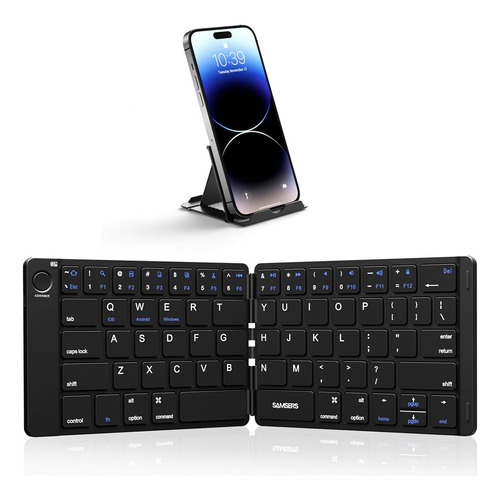 Teclado Inalámbrico Plegable Samsers/negro