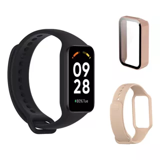  Xiaomi Smart Band 8 Active  + Pulsera + Funda Rosa