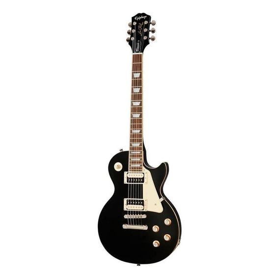 Guitarra eléctrica Epiphone Modern Collection Les Paul Classic de caoba ebony brillante con diapasón de laurel indio