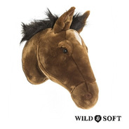 Cabeça De Parede Pelúcia Cavalo Marrom Wild And Soft