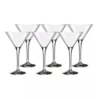 Conjunto Com 6 Taças Martini Windsor 250ml Vidro Nadir