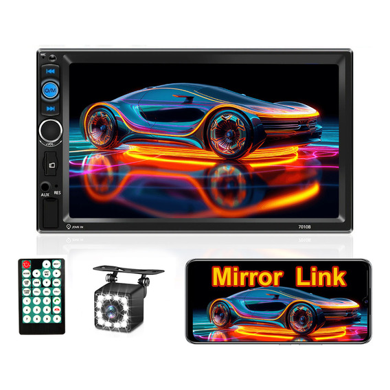 2 Din Estéreo Mirrorlink Pantalla Táctil 7 Pulgadas Hd Bt