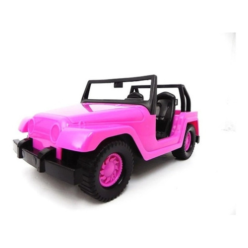 Jeep En Red Vehiculo Juguete Ideal Para Muñecas Color Rosa