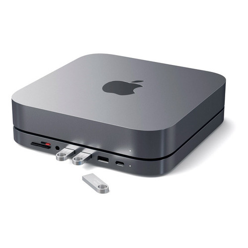 Hub Stand Satechi Para Mac Mini Usb-a Usb-c Jack 3.5 Sd