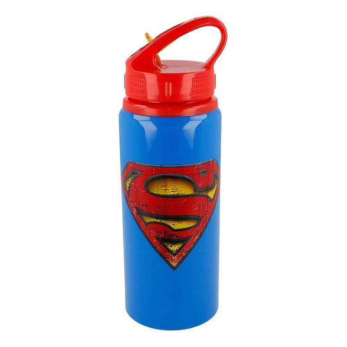 Botella Infantil Con Tapa A Rosca Pico Rebatible Superman