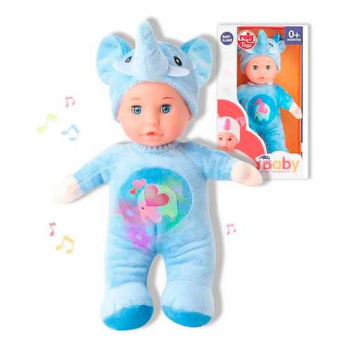Muñeco Bebe Niñas Baby Sonido Felpa Juguete Pijama Elefante