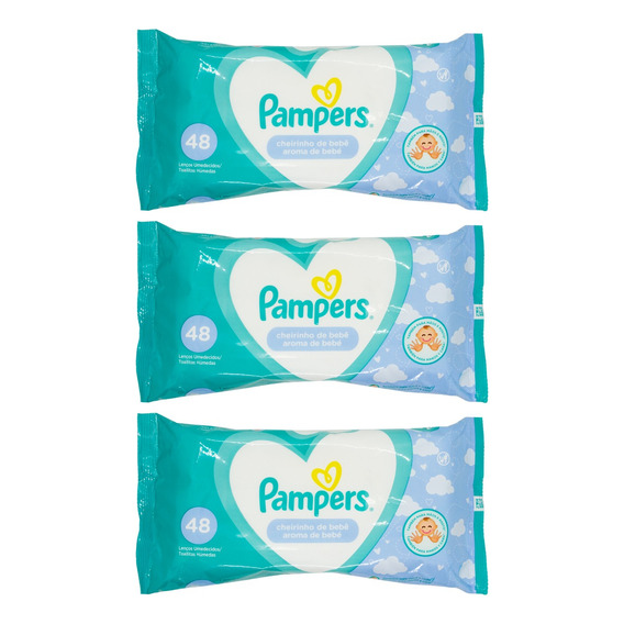 Pampers Kit X3 Toallitas Húmedas Aroma Caricia De Bebé 6c