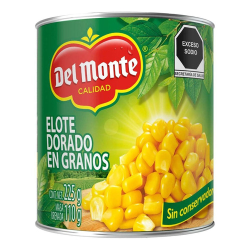 Elote Del Monte Dorado En Granos 225g