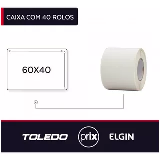 Etiqueta P/ Balança Filizola/ Toledo - 60mmx40mm -c/ 40rolos