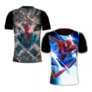 Camisetas Infantil  Spider Man Personalizada Camisa 6 Ao 14