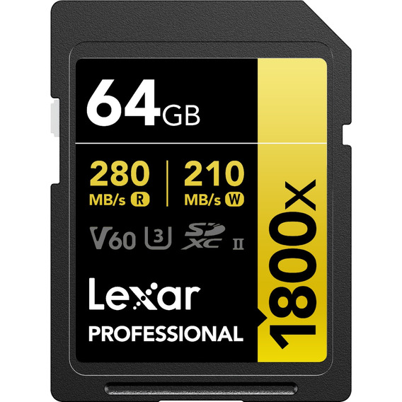 Memoria Sd 64gb Lexar Professional Sdxc Uhs-ii V60 4k