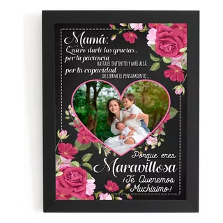 Regalo Mamá Cuadro Personalizado Fisico + Fotos