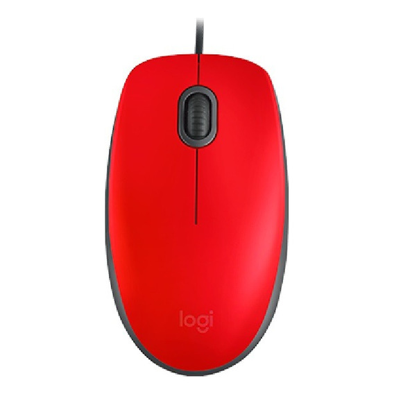 Logitech M110 Silent Optico Mouse Usb Red