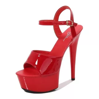 Zapatillas Plataforma Alta Sexy Table Pole Dance Tacón 15 Cm