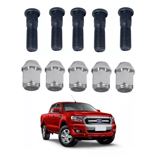 24 Prisioneiro Porca Roda Cromada Ford Ranger Maior 52mm