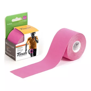 Bandagem Elástica Funcional Adesiva Tmax Cor Rosa