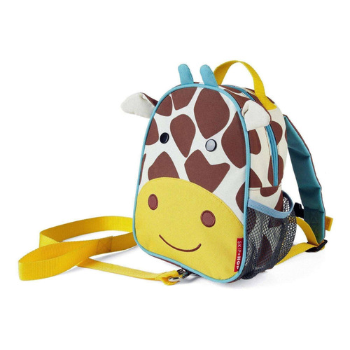 Minimochila infantil Zoo Giraffe Skip Hop con correa de seguridad, color amarillo