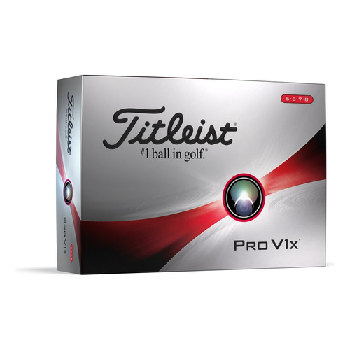 Pelota De Golf Titleist Pro V1x - White / Números Altos Color Blanco