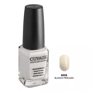 Esmaltes De Uñas Tradicional Sin Tacc Cuvage Pro Keratine C Color #008 Blanco Perlado