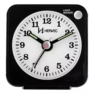Relógio Despertador Herweg Quartz 2510-034 Preto