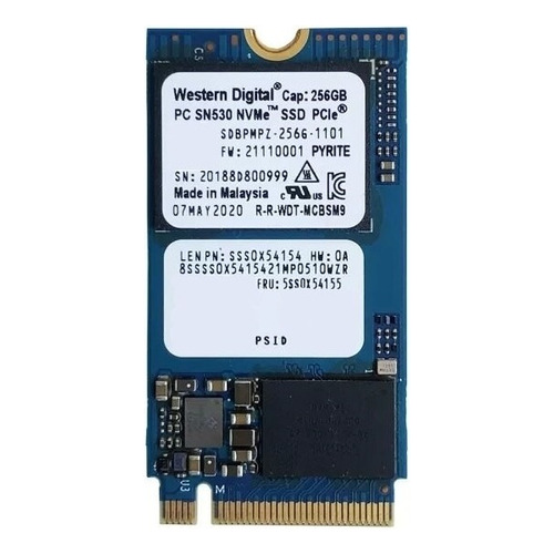 Disco Sólido Ssd Wd Sn530 256gb M.2 2242 Pcie Nvme Oem