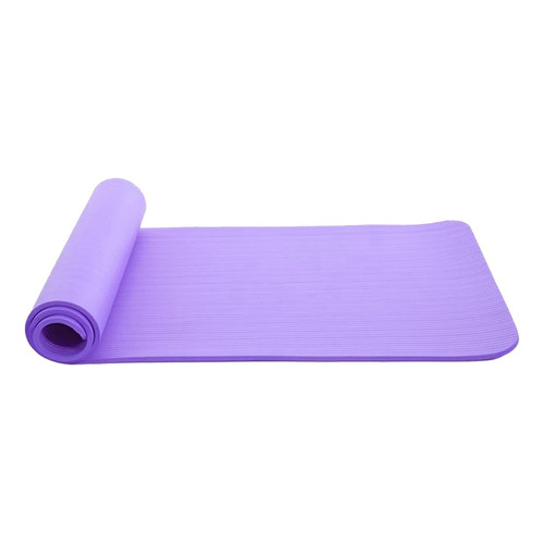 Mat Yoga Colchoneta 185x61 Cm Espesor 10mm Pilates Ejercicio Color Violeta