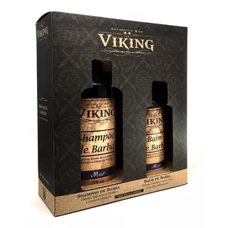Kit Shampoo E Balm Para Barba - Mar - Viking