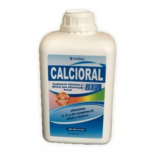 Calcioral B12 01 Litro Suplemento Vitamínico Mineral Animal 