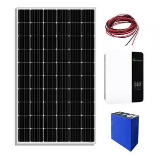 Kit Solar Fotovoltaico Growatt 5000w + 12 Panel 425w + Litio