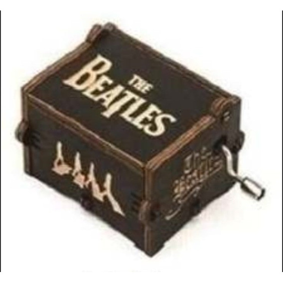 Caja Musical Madera The Beatles-let It Be- Música Manivela