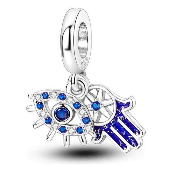 Dije Charm Mano Hamsa Fatima Plata 925