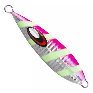 Isca Artificial Albatroz Fishing Jumping Jig Slow 80g 9cm Cor Pink Silver Glow