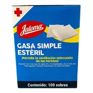 Gasa Simple Estéril 7.5x5cm Jaloma - Caja Con 100 Sobres