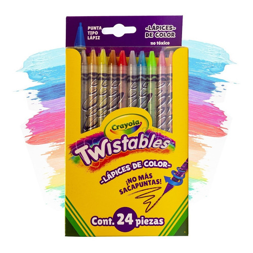 Colores Twistables Crayola® 24 Pzas ¡ No Más Sacapuntas
