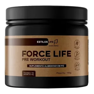 Pré Treino Force Life 150g Sabor Limao Fórmula Equilibrada