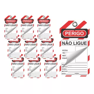 Cartão De Bloqueio E Identificação Nr10 - Nr12 - Loto- 10pçs