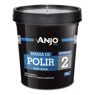 Masa Para Pulir Automóviles N.º 2 A Base De Agua, 1 Kg, Color Ángel, Blanca