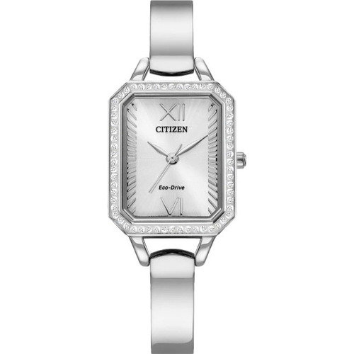 Reloj Citizen 61524 Em0980-50a Ladies Crystal Acero Color de la correa Plateado Color del bisel Plateado Color del fondo Plateado 61524