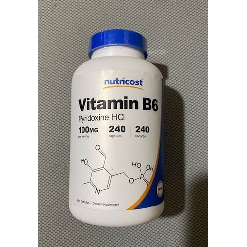 Original Nutricost Vitamina B6, Piridoxina Hcl, 100mg, 240 C