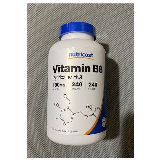 Original Nutricost Vitamina B6, Piridoxina Hcl, 100mg, 240 C