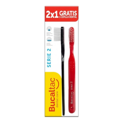 Cepillo De Dientes Bucaltac Cepillo Serie 2 Suave 2x1