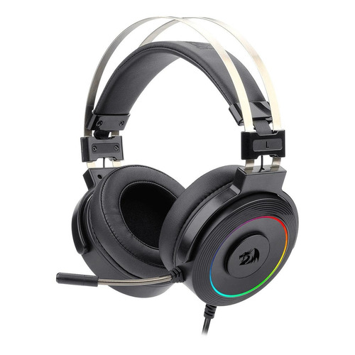 Auriculares gamer Redragon Lamia RGB H320RGB negro con luz  rgb LED