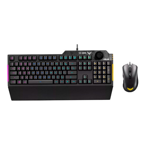 Kit Gamer Teclado Y Mouse Asus Tuf Gaming K1 + M3 Rgb Color del mouse Negro Color del teclado Negro