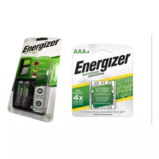 Cargador Energizer Maxi Y Baterias Recargables Aaa Combo Kit