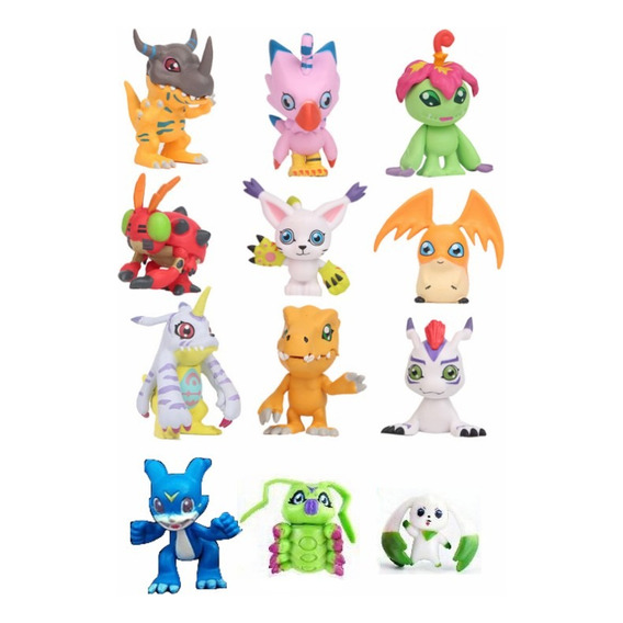 Adorno Modelo Digimon Little Monster 12 Piezas