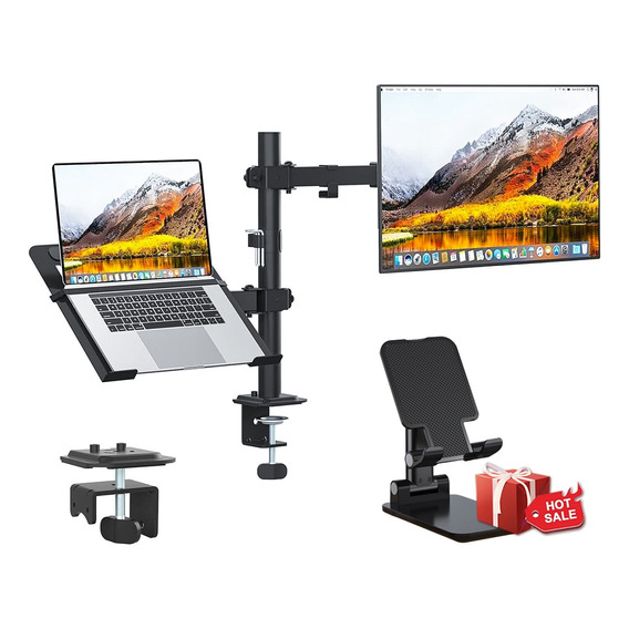 Base Monitor Doble Soporte Para Monitor Escritorio Ergonomic