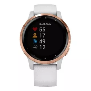 Smartwatch Garmin Vivoactive 4s 1.1  Caja 40mm De  Polímero Reforzado Con Fibra  White, Malla  White De  Silicona Y Bisel  Rose Gold De  Acero Inoxidable