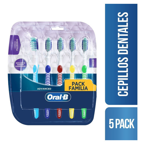 Cepillo De Dientes Oral-b Advanced Radiant Medio 5 Unidades