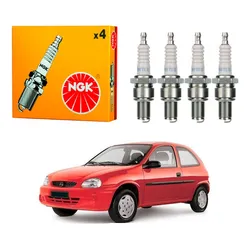  Jogo Velas Ngk Corsa 1.0 8v Alcool 2000 A 2002